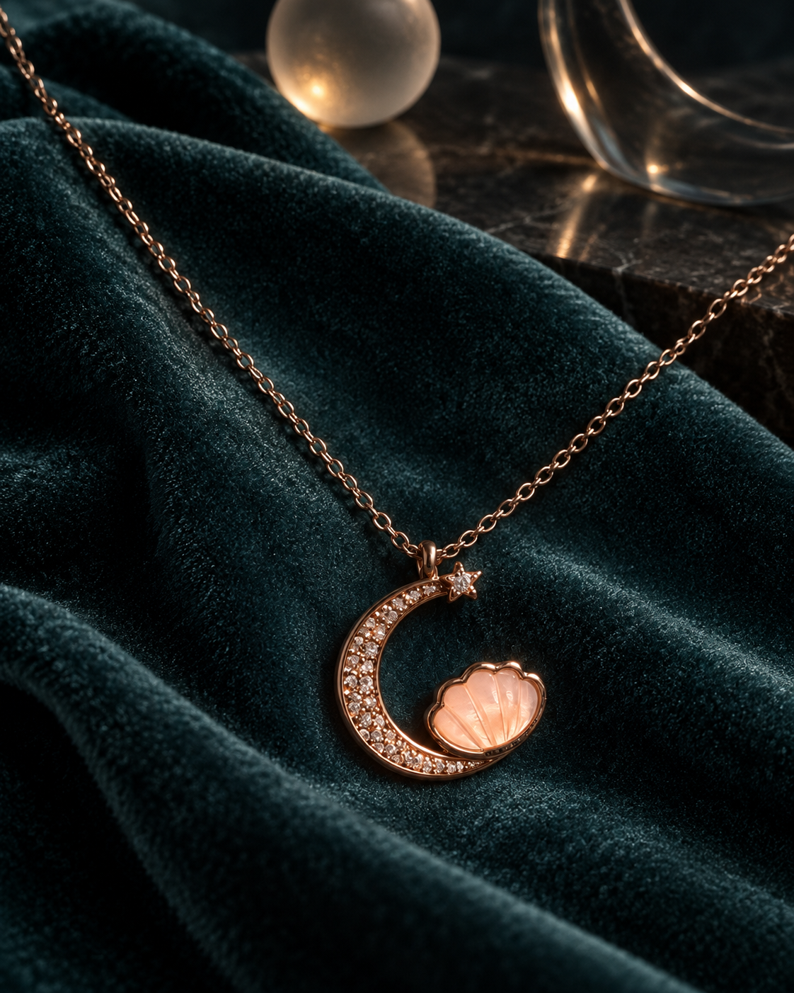 Lumina Crescent Charm