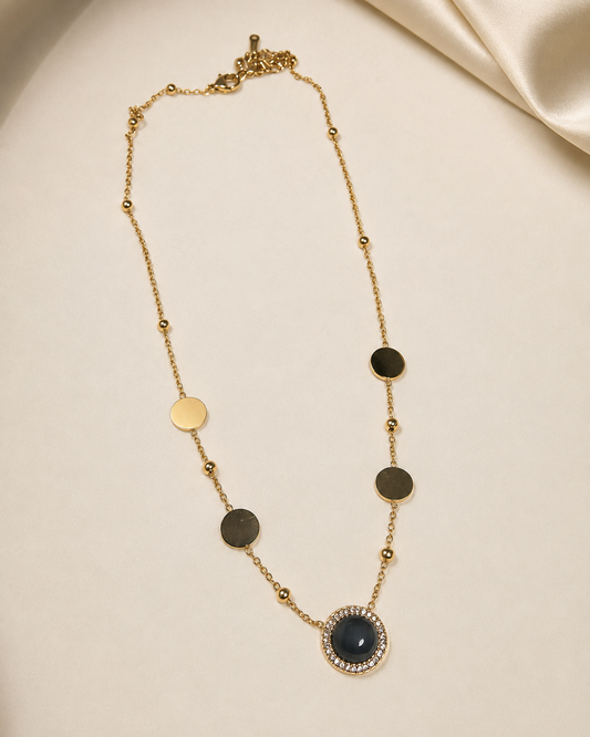 Midnight Halo Pendant Necklace