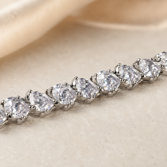 Elara Pear-Cut Tennis Bracelet