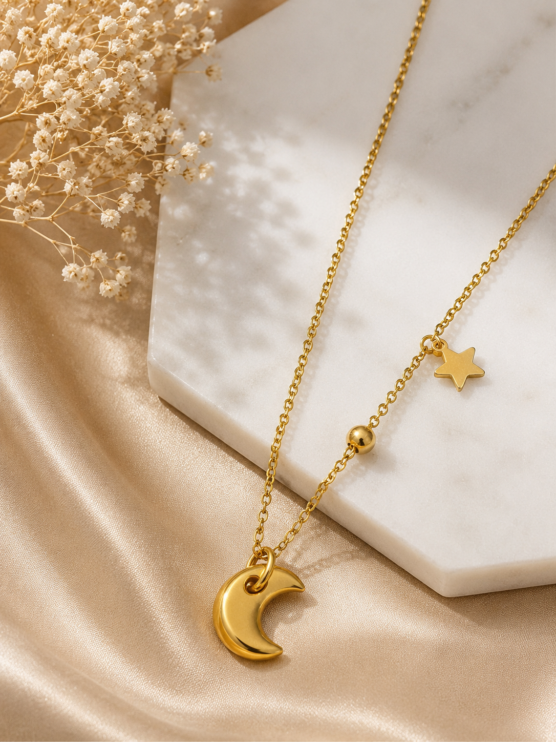 Celestial Moon Layered Necklace