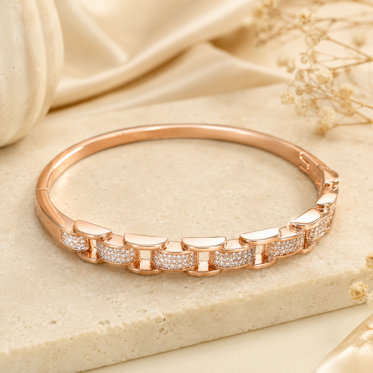 Rosé Link Luxe Bangle