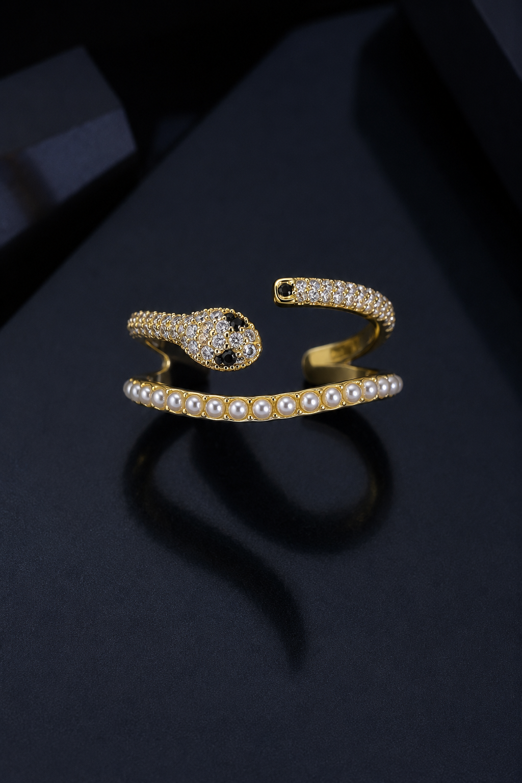 Serpent Glow Cuff Ring