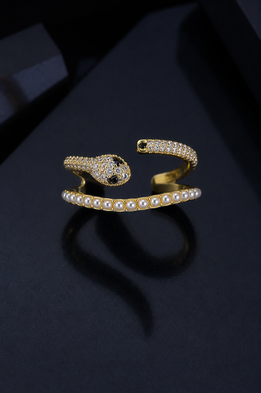 Serpent Glow Cuff Ring