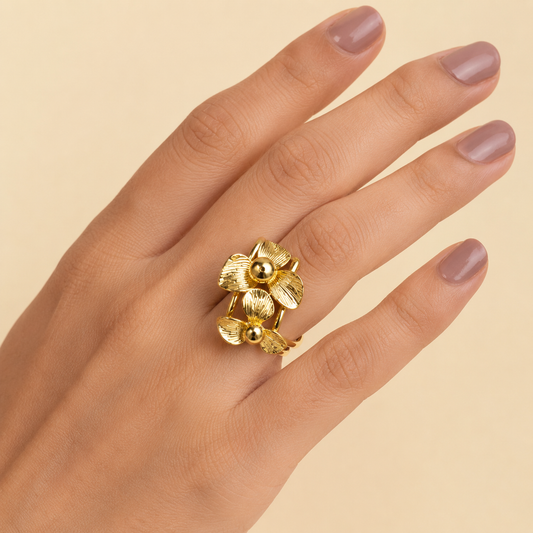 Golden Petal Ring