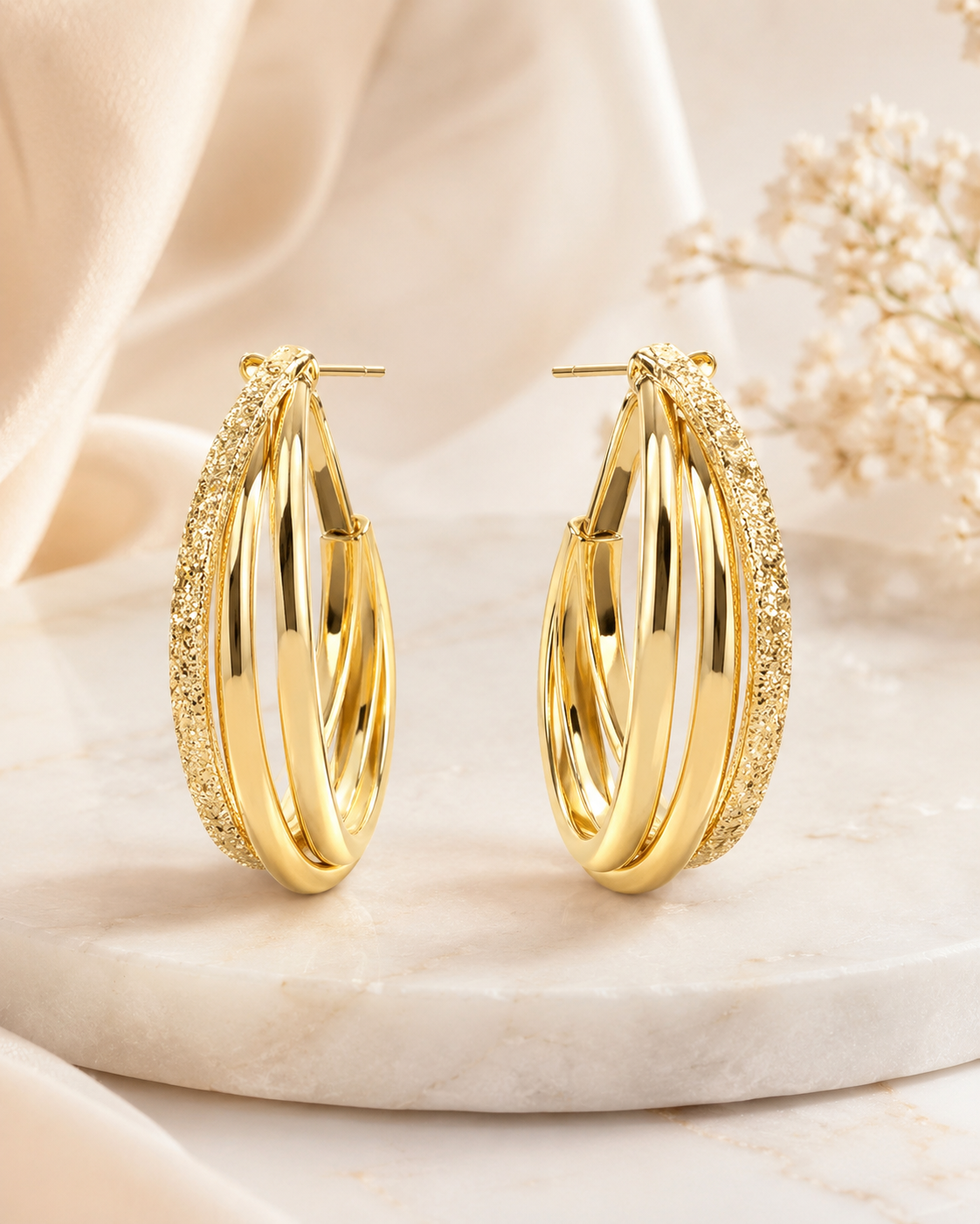 Golden Orbit Hoops
