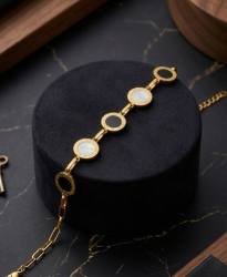 Lunara Pearl Orbit Halo Bracelet