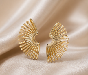 Ziya Sunburst Fan Earrings