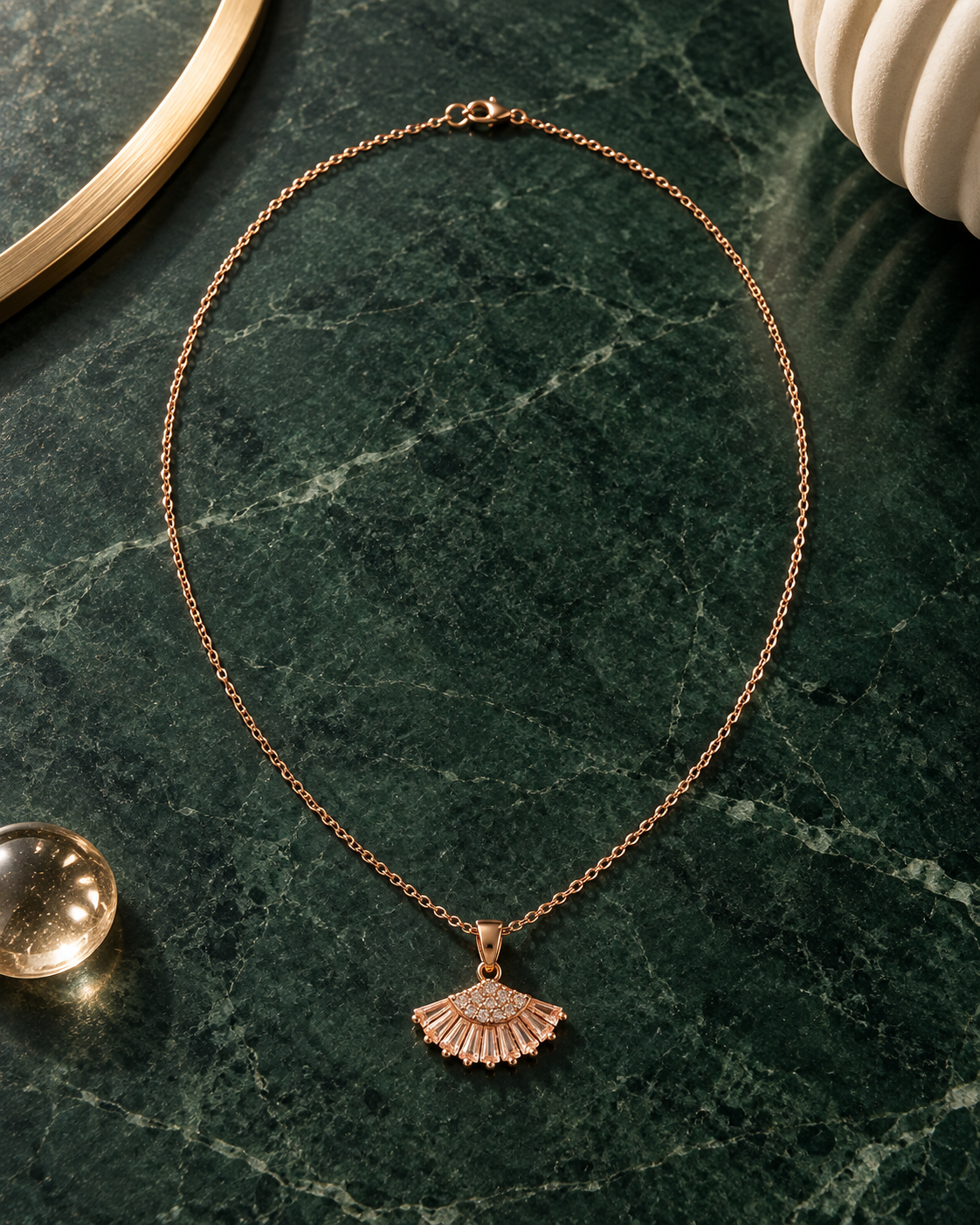 Baguette Fan Pendant
