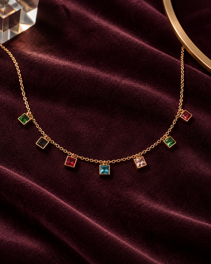 Multicolor Gem Choker
