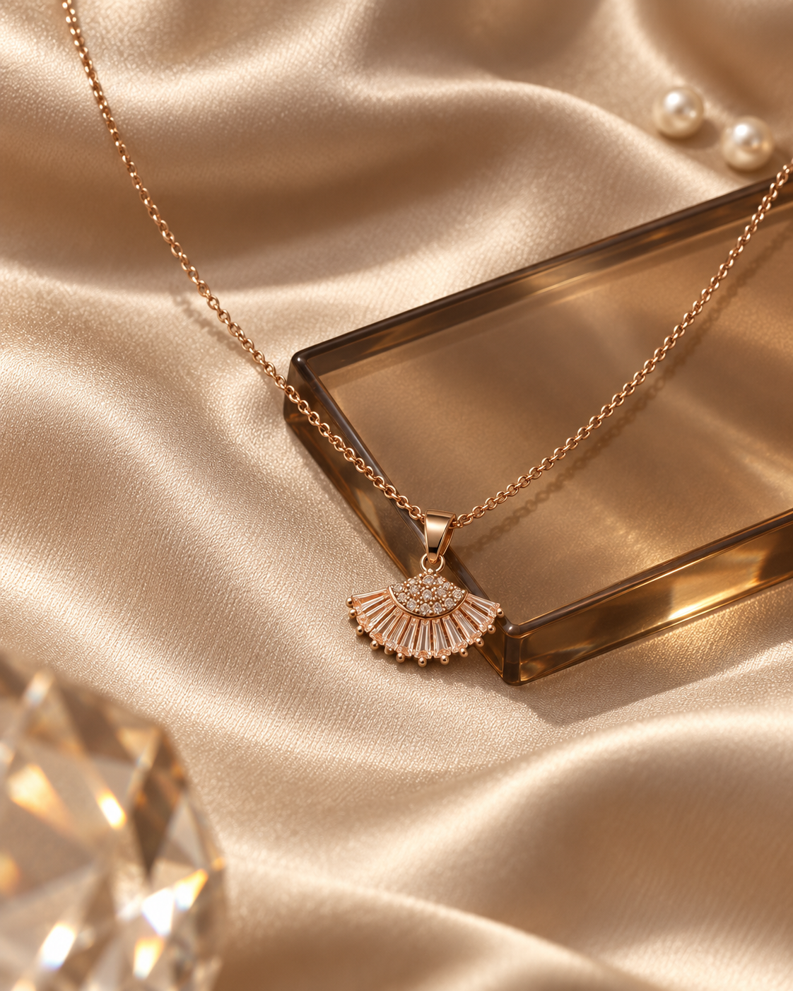 Baguette Fan Pendant