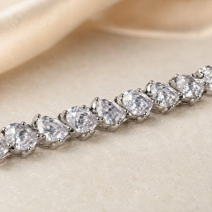 Elara Pear-Cut Tennis Bracelet