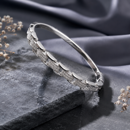 Celeste Silver Link Bangle