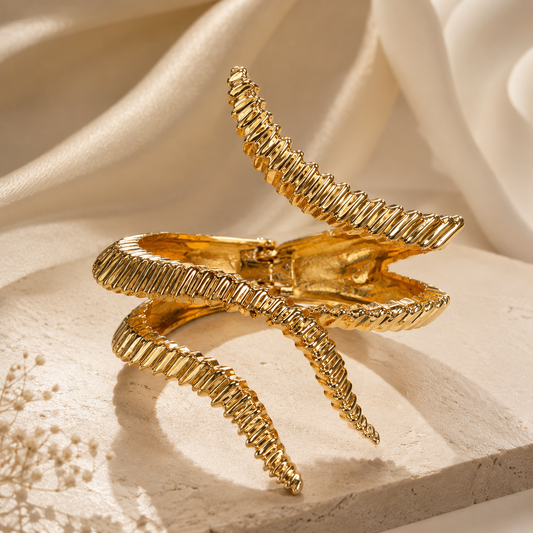 Aurelia Sculpted Gold Cuff