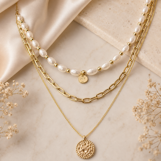 Love Pearl Layered Necklace