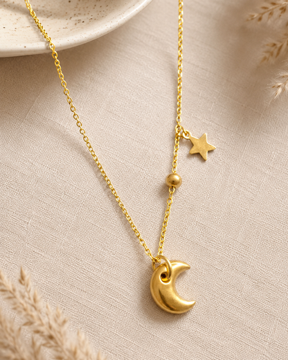 Celestial Moon Layered Necklace