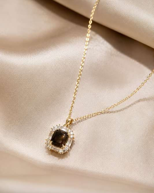 Noir Silver AD Pendant Necklace