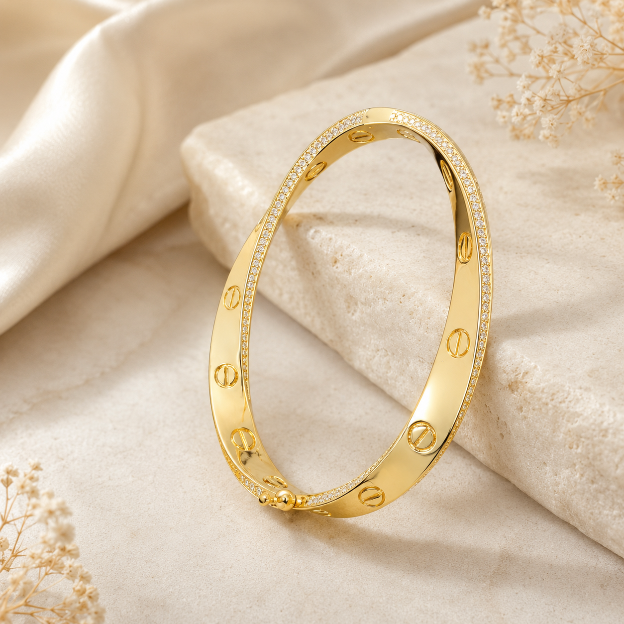 Celeste Screw Motif Bangle