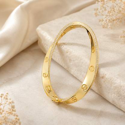 Celeste Screw Motif Bangle