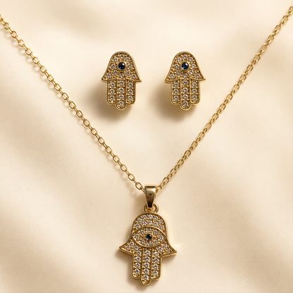 Aurea Protection Necklace & Stud Set
