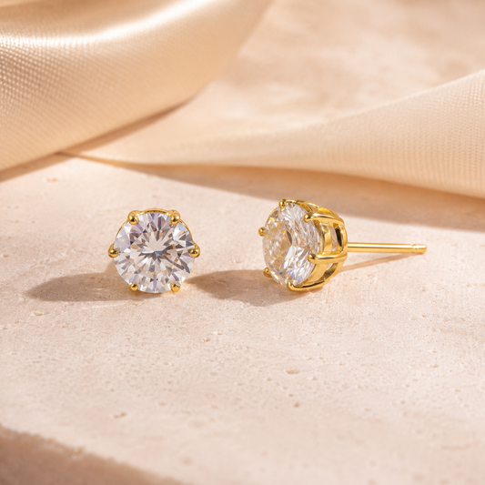 Classic Solitaire American Diamond Studs