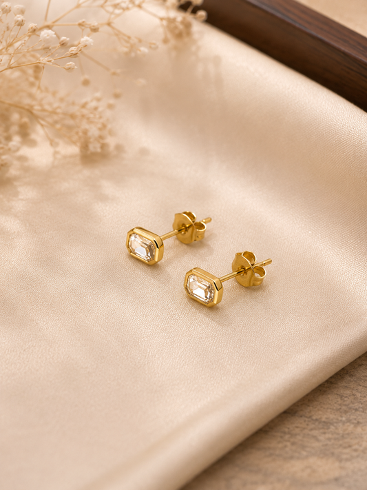 Ziya Rectangle Spark Studs