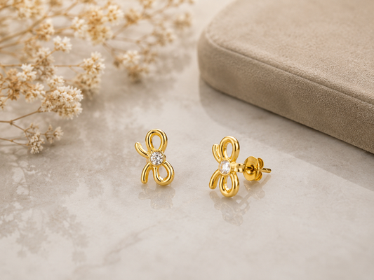 Bow Spark American Diamond Studs