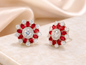 Ruby Bloom American Diamond Studs