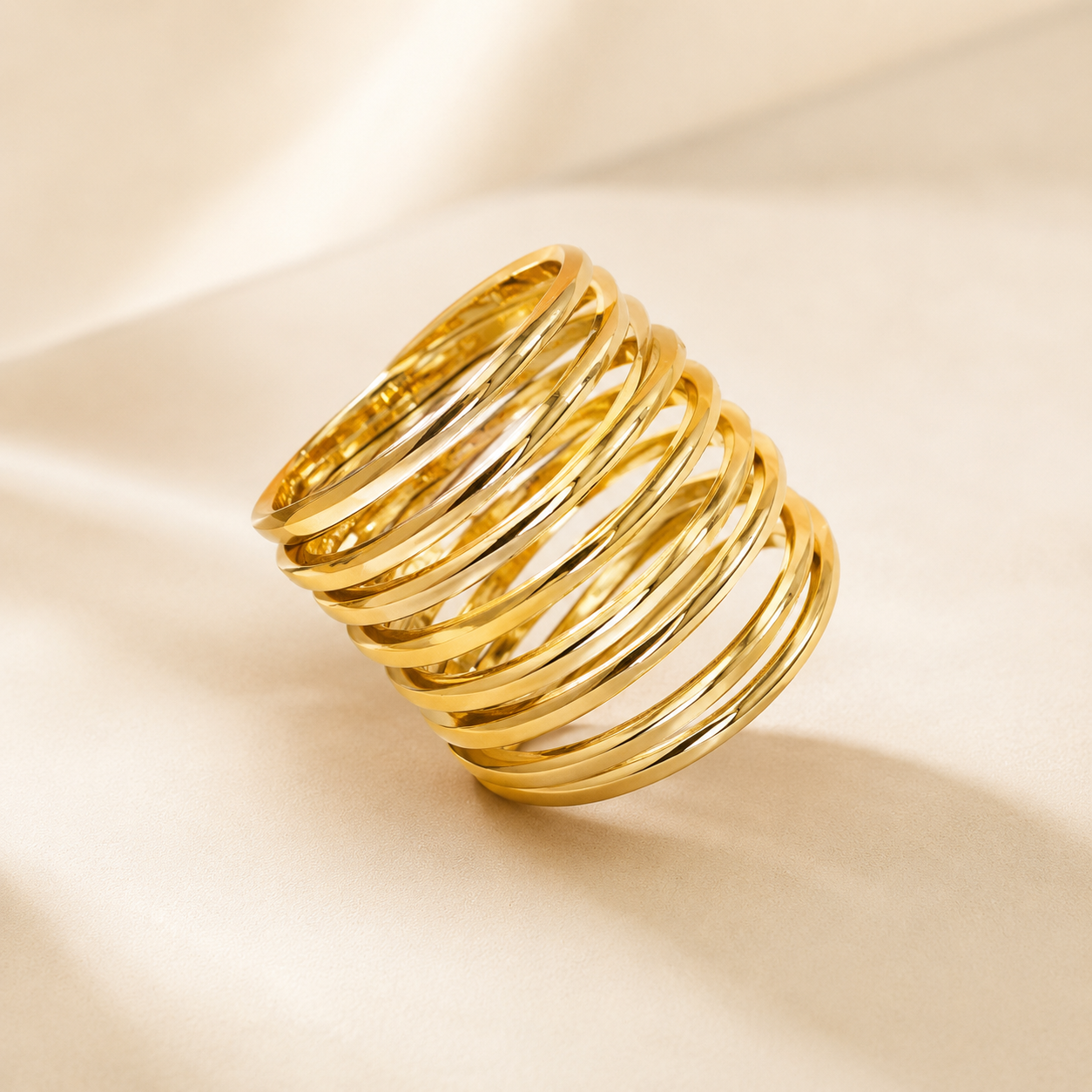 Auric Coil Statement Ring