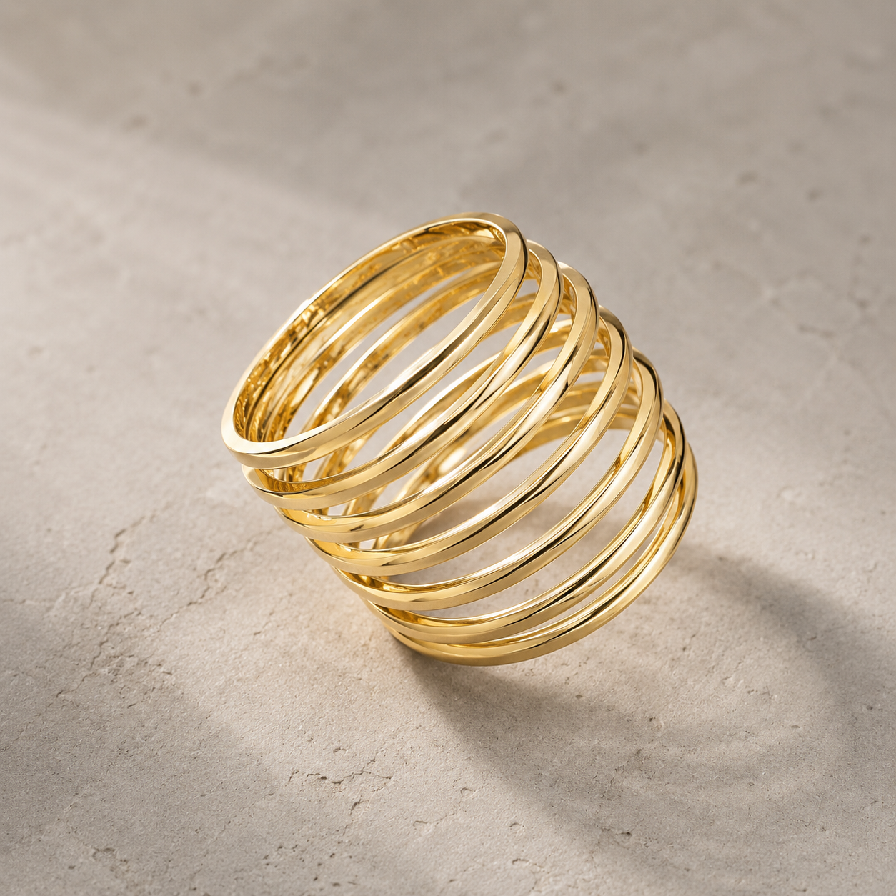 Auric Coil Statement Ring