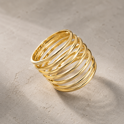 Auric Coil Statement Ring