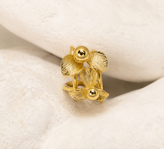 Golden Petal Ring