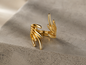 Golden Wing Wrap Ring