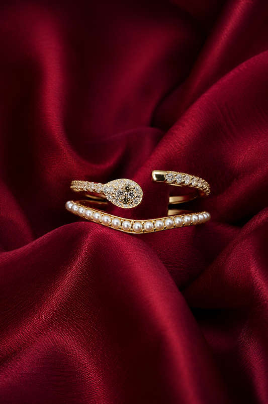 Serpent Glow Cuff Ring