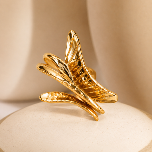 Golden Bloom Wrap Ring