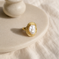Baroque Pearl Halo Ring