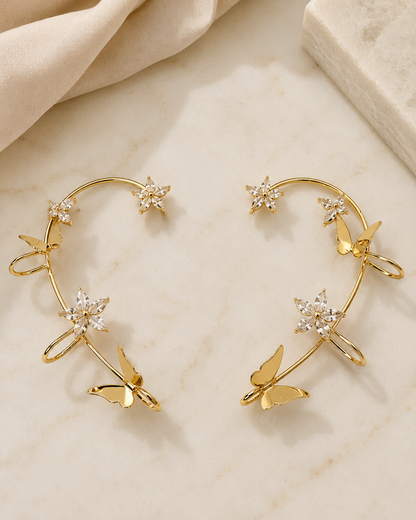 Butterfly Bloom Ear Climbers