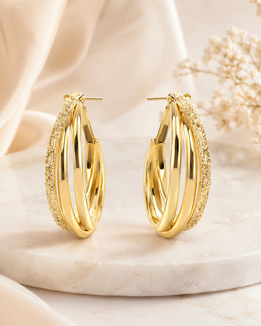 Golden Orbit Hoops