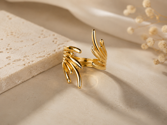 Golden Wing Wrap Ring