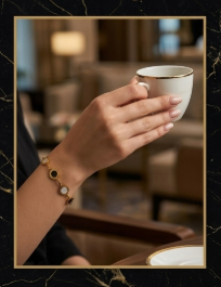 Lunara Pearl Orbit Halo Bracelet