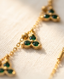 Virelle Emerald Trinity Bracelet