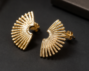 Ziya Sunburst Fan Earrings
