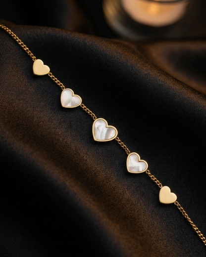 Amora Pearlescent Heart Bracelet
