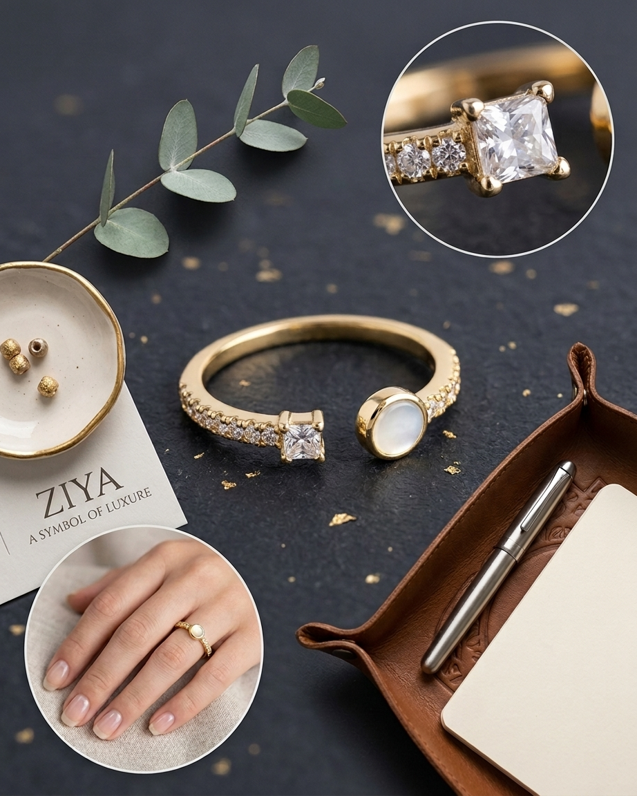 Solene Pearl & Princess Ring