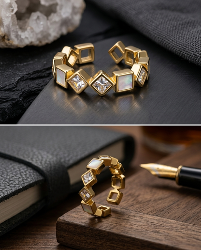Mira Pearl Mosaic Ring