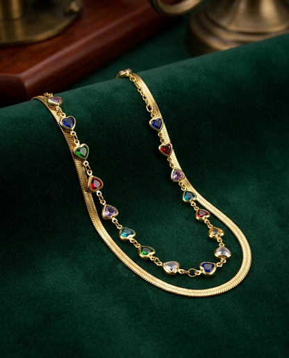 Prisma Heart Layered Bracelet