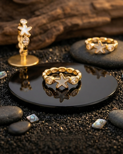 Maris Pearl Starfish Ring